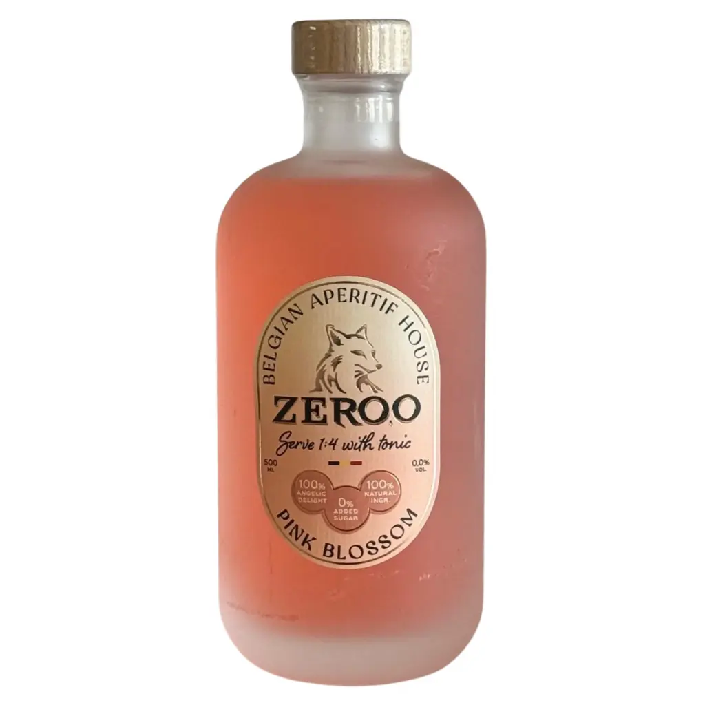 Zeroo Pink Blossom -alcoholvrije drank - 0% - 500ml.